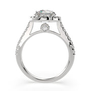 Bianca Round Cut Halo Pave Engagement Ring Setting - Nivetta